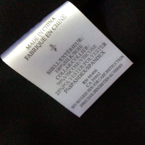 Theory black silk top, SP - Picture 6 of 6